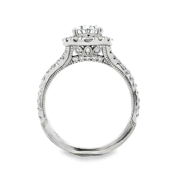 14K White Gold Lab-Grown GSI 1.50ct. Pear Shaped Diamond With Diamond Halo Engagement Ring Image 4 Classic Creations In Diamonds & Gold Venice, FL