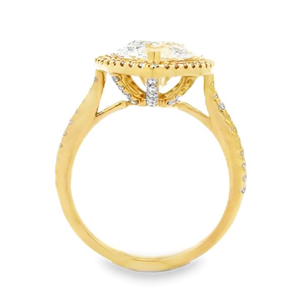 14K Yellow Gold IGI Lab Grown Marquise Diamond Halo Split Shank Ring | 7.84 CT Image 3 Classic Creations In Diamonds & Gold Venice, FL