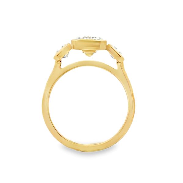 18K Yellow Gold IGI Lab Grown Emerald Cut Diamond Three Stone 3.01Ct. Engagement Ring Image 3 Classic Creations In Diamonds & Gold Venice, FL