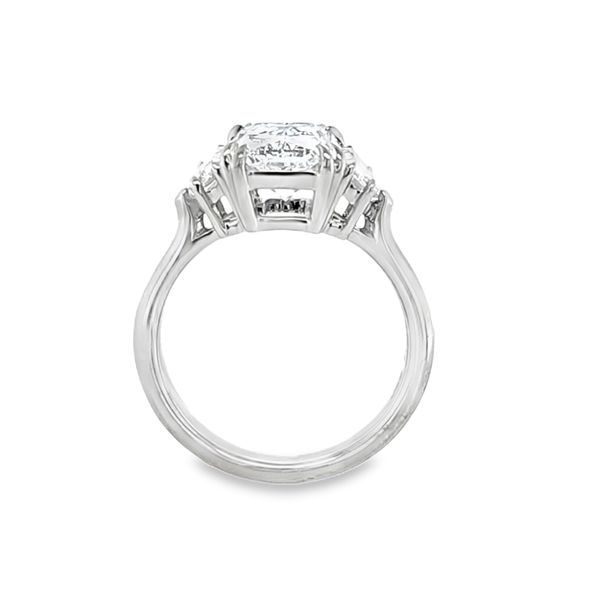 Lab Grown Radiant Cut Diamond Three Stone Ring 4.04 CT Platinum IGI Certified Image 3 Classic Creations In Diamonds & Gold Venice, FL