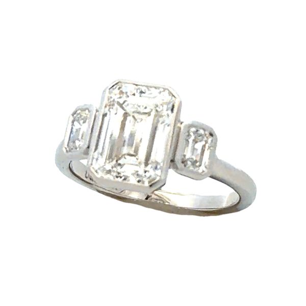 14K White Gold IGI Lab Grown Emerald Cut Diamond Three Stone 3.0Ct. Engagement Ring Image 2 Classic Creations In Diamonds & Gold Venice, FL