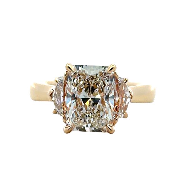 Lab Grown Radiant Cut Diamond Three Stone Ring 4.10ct. IGI Certified Image 2 Classic Creations In Diamonds & Gold Venice, FL