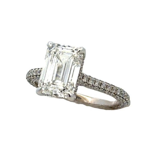 Lab Grown Emerald Cut Diamond Engagement Ring | 3.46 CTW | 14K White Gold | IGI Certified Image 2 Classic Creations In Diamonds & Gold Venice, FL