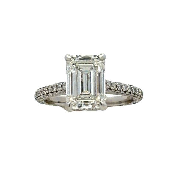 Lab Grown Emerald Cut Diamond Engagement Ring | 3.46 CTW | 14K White Gold | IGI Certified Classic Creations In Diamonds & Gold Venice, FL