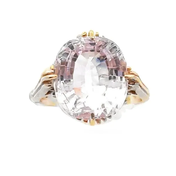 14K Yellow Gold Kunzite Cushion Ring Image 2 Classic Creations In Diamonds & Gold Venice, FL