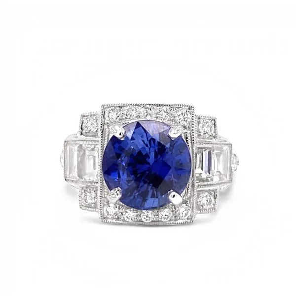 18K White Gold Sapphire Ring Classic Creations In Diamonds & Gold Venice, FL