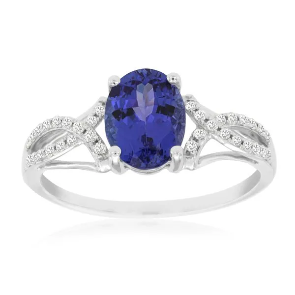 14K White Gold Tanzanite & Diamond Ring Classic Creations In Diamonds & Gold Venice, FL