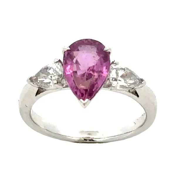 GIA Purple-Pink Sapphire & Diamond Ring Classic Creations In Diamonds & Gold Venice, FL