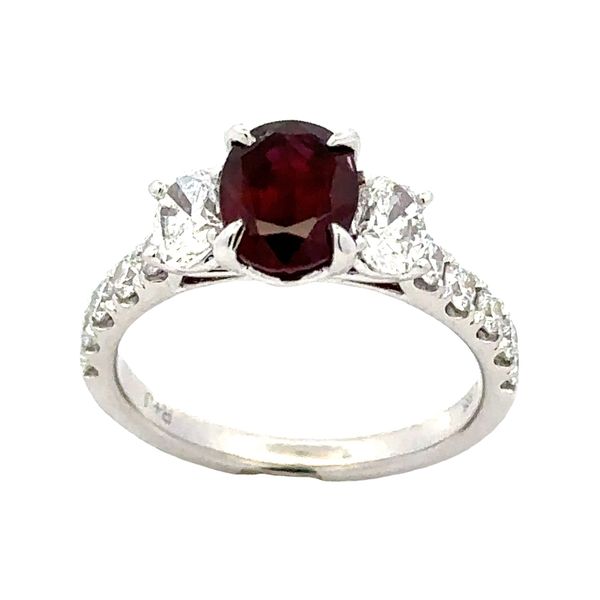 GIA Ruby & Diamond Ring Classic Creations In Diamonds & Gold Venice, FL