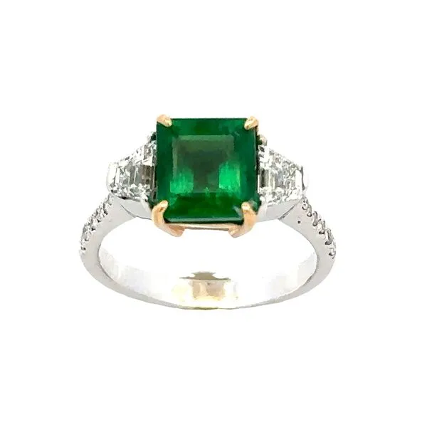 GIA Certified Colombian Emerald & Diamond Ring Classic Creations In Diamonds & Gold Venice, FL