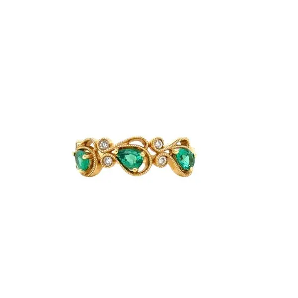 18K Colombian Emerald & Diamond Ring Classic Creations In Diamonds & Gold Venice, FL