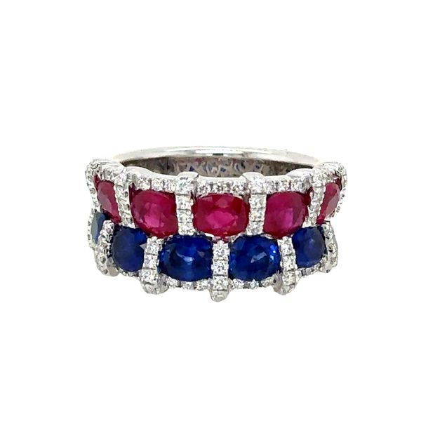 18K Ruby, Sapphire & Diamond Band Classic Creations In Diamonds & Gold Venice, FL