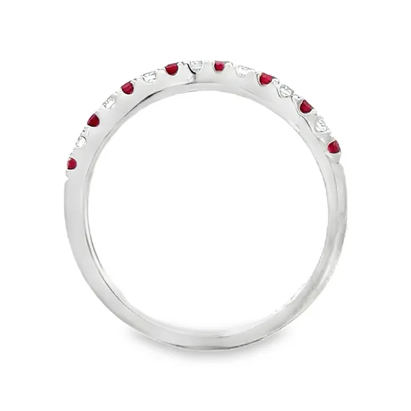 Ruby & Diamond Shared Prong Band Image 2 Classic Creations In Diamonds & Gold Venice, FL