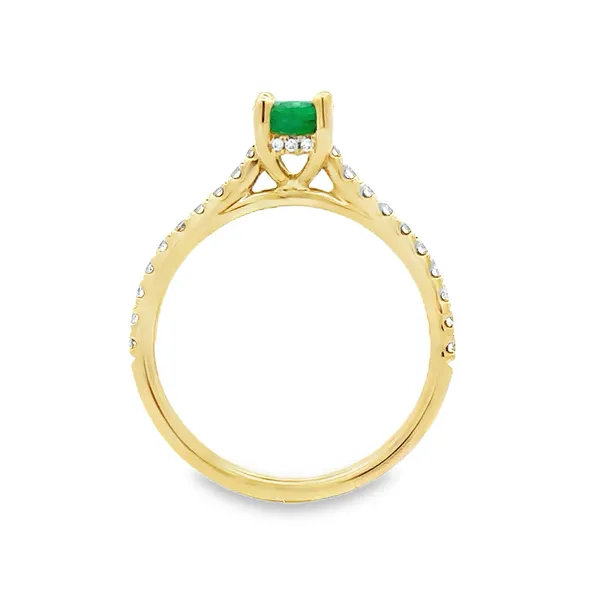 Colombian Emerald Oval Diamond Cathedral Shan Image 2 Classic Creations In Diamonds & Gold Venice, FL