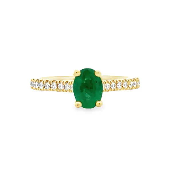 Colombian Emerald Oval Diamond Cathedral Shan Classic Creations In Diamonds & Gold Venice, FL