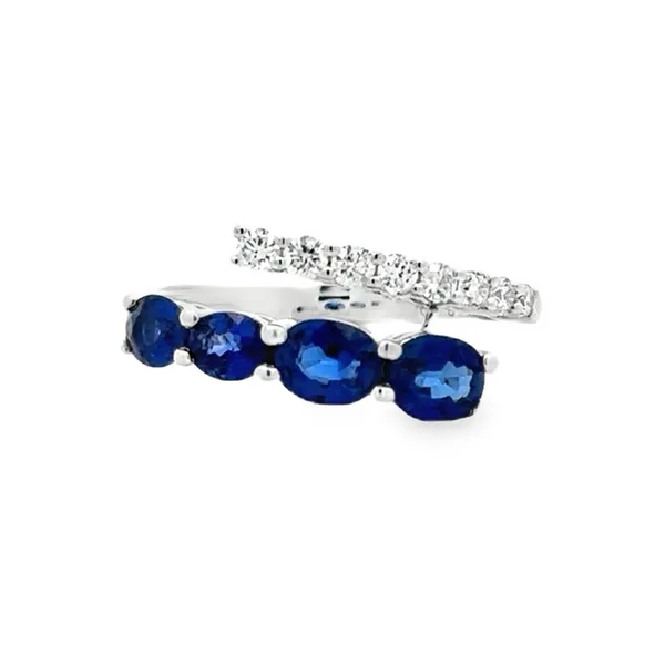 14KW Sapphire & Diamond Bypass Ring Image 2 Classic Creations In Diamonds & Gold Venice, FL