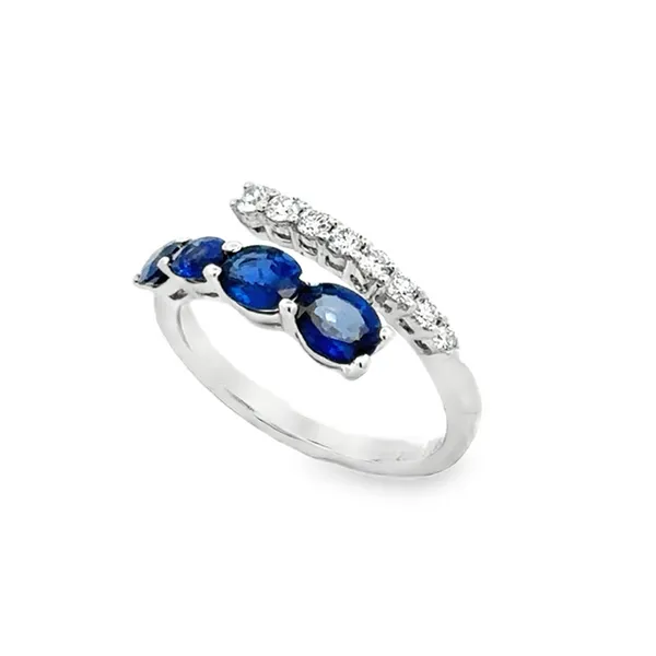 14KW Sapphire & Diamond Bypass Ring Classic Creations In Diamonds & Gold Venice, FL