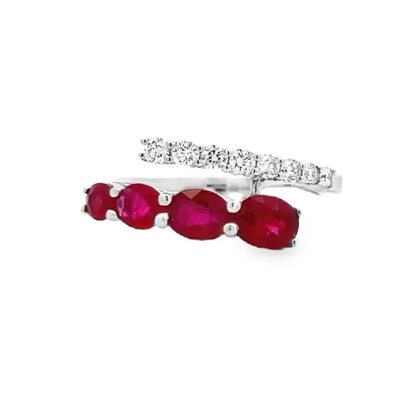 14KW Ruby & Diamond Bypass Ring Image 2 Classic Creations In Diamonds & Gold Venice, FL
