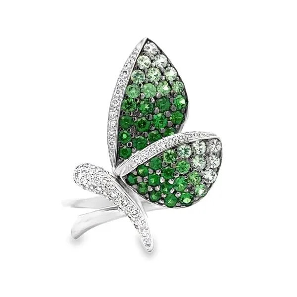 18K White Gold Tsavorite & Diamond Butterfly Classic Creations In Diamonds & Gold Venice, FL