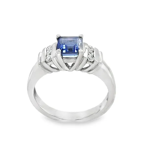 Step Cut Tanzanite & Diamond Ring Image 2 Classic Creations In Diamonds & Gold Venice, FL