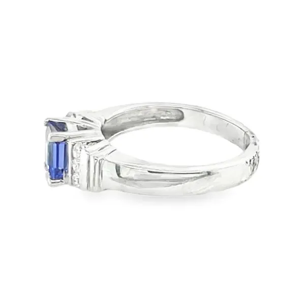 Step Cut Tanzanite & Diamond Ring Image 3 Classic Creations In Diamonds & Gold Venice, FL