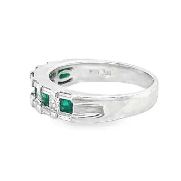 18K Colombian Emerald & Diamond Band Image 3 Classic Creations In Diamonds & Gold Venice, FL