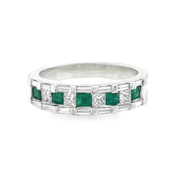 18K Colombian Emerald & Diamond Band Classic Creations In Diamonds & Gold Venice, FL
