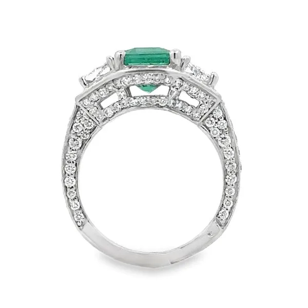 Colombian Emerald & Diamond Ring Image 3 Classic Creations In Diamonds & Gold Venice, FL