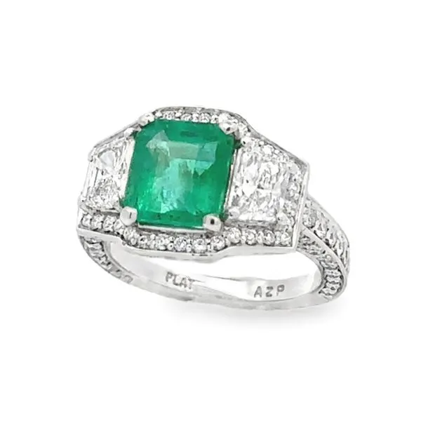 Colombian Emerald & Diamond Ring Classic Creations In Diamonds & Gold Venice, FL