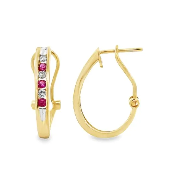 14K Yellow Gold Ruby And Diamond 
