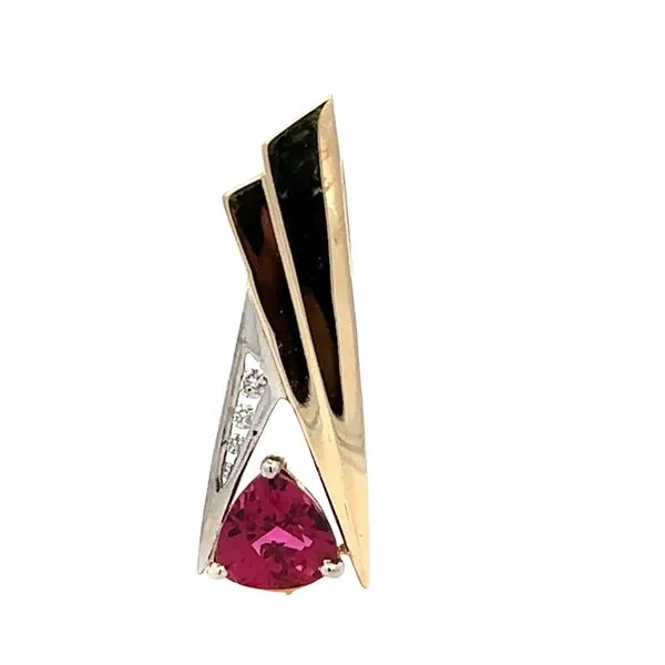 Pink Tourmaline & Diamond Slide Classic Creations In Diamonds & Gold Venice, FL