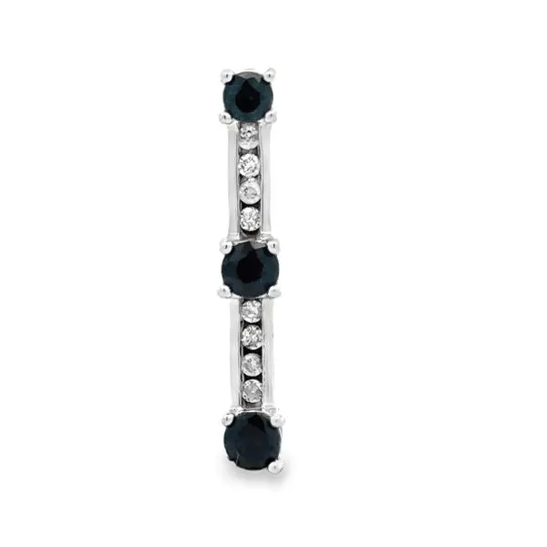 14KW Sapphire & Diamond Vertical Drop Pendant14KW Sapphire & Diamond Vertical Drop Pendant Classic Creations In Diamonds & Gold Venice, FL