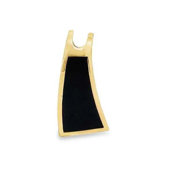 14K Yellow Gold Mother-Of-Pearl And Black Onyx Reversible Pendant Classic Creations In Diamonds & Gold Venice, FL