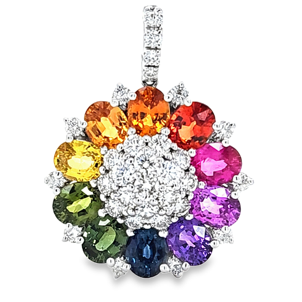 Colored Stone Pendant Classic Creations In Diamonds & Gold Venice, FL