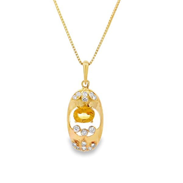 Colored Stone Pendant Classic Creations In Diamonds & Gold Venice, FL