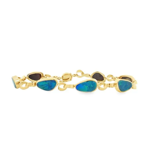 10.50ct. TW Boulder Opal Bracelet Classic Creations In Diamonds & Gold Venice, FL
