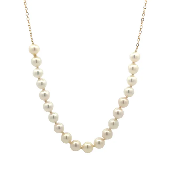 14KY Cultured Pearl Centerpiece Strung on Cable Chain Necklace Classic Creations In Diamonds & Gold Venice, FL