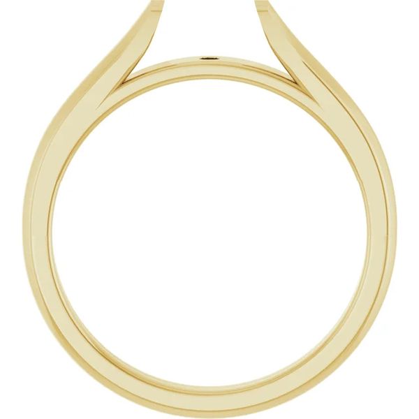 14K Yellow Gold Cathedral Solitaire Engagement Ring Mounting | 2.6mm Shank Image 2 Classic Creations In Diamonds & Gold Venice, FL