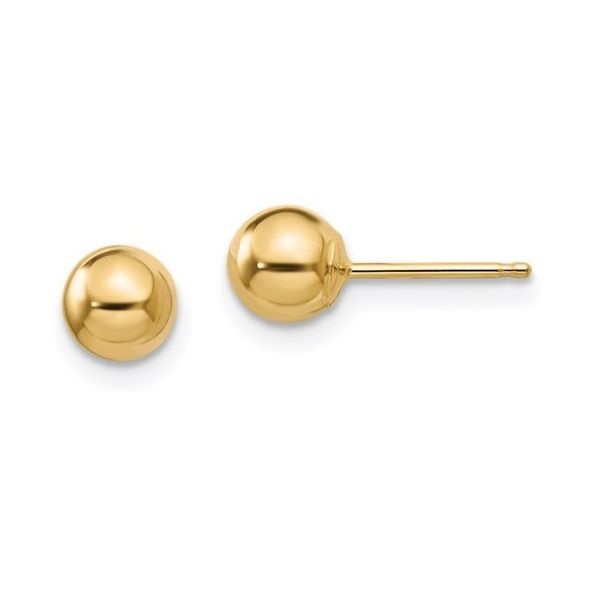 14K Yellow Gold Ball Stud Earrings Classic Creations In Diamonds & Gold Venice, FL