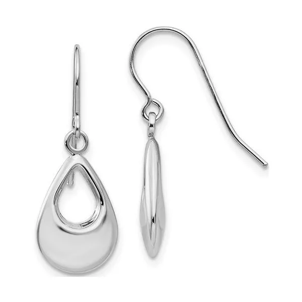 14K White Gold Dangle Earrings Classic Creations In Diamonds & Gold Venice, FL