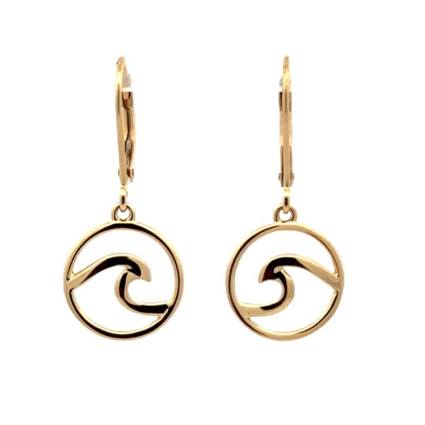 14KY Dangling Wave Earrings Classic Creations In Diamonds & Gold Venice, FL