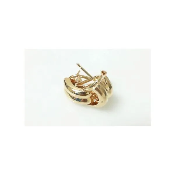 14K Yellow Gold Hoop Earrings Classic Creations In Diamonds & Gold Venice, FL