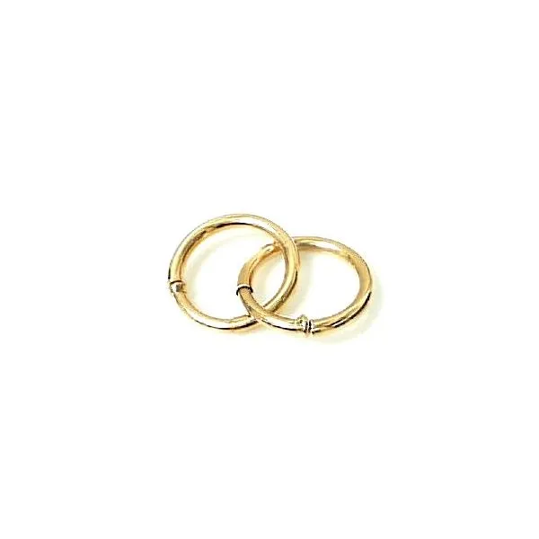 18K Yellow Gold Hoop Earrings Classic Creations In Diamonds & Gold Venice, FL