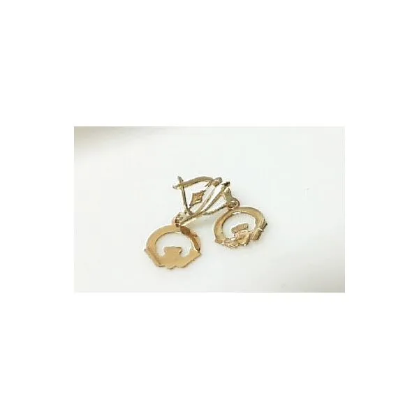 14K Yellow Gold Claddagh Clip On Earrings Classic Creations In Diamonds & Gold Venice, FL
