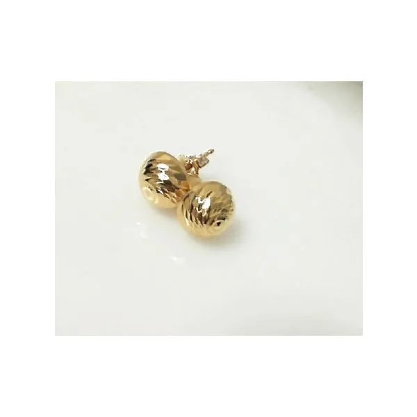 14K Yellow Gold Half Ball Stud Earrings Classic Creations In Diamonds & Gold Venice, FL