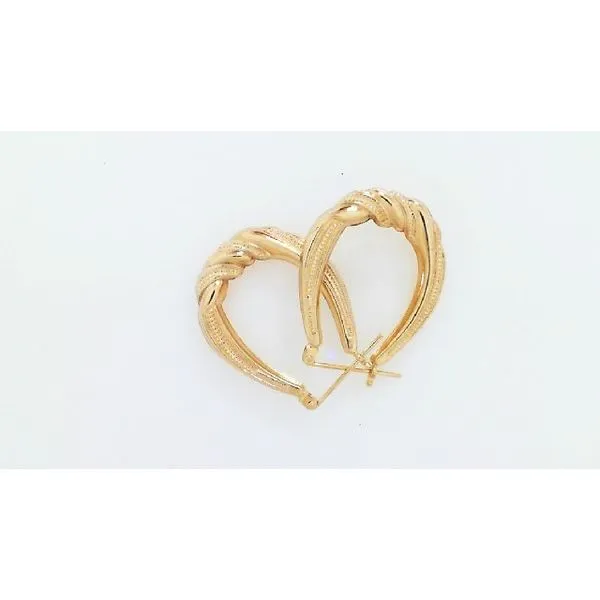 14K Yellow Gold Swirled Earrings Classic Creations In Diamonds & Gold Venice, FL
