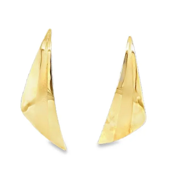 14K Yellow Gold Sail Dangle Earrings Classic Creations In Diamonds & Gold Venice, FL