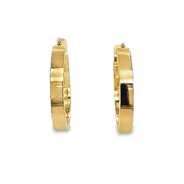 14K Yellow Gold Hoop Earrings Classic Creations In Diamonds & Gold Venice, FL