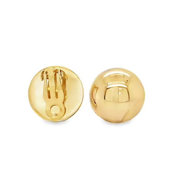 14K Yellow Gold Half Ball Clip On Earrings 3.2 DWT. Classic Creations In Diamonds & Gold Venice, FL
