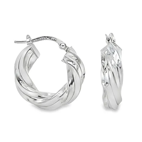 14K Yellow Gold Small Twisted Hoop Earrings 1.7 DWT. Classic Creations In Diamonds & Gold Venice, FL